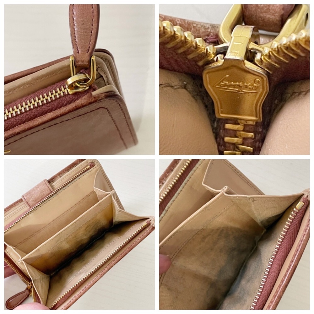 Prada pink glace calf leather medium compact French wallet - Picture 3 of 10
